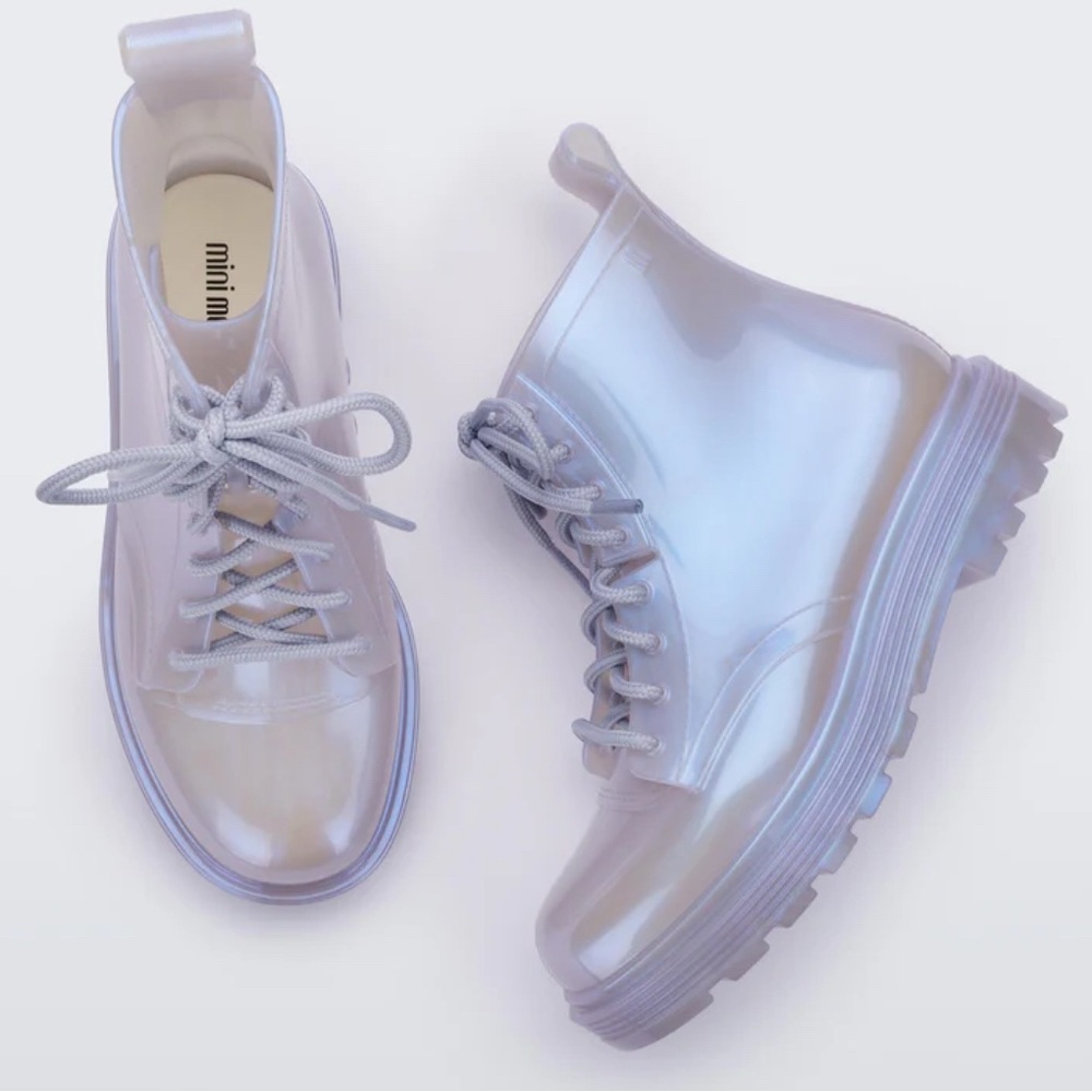 Melissa Women's Iridescent Coturno Combat Boots